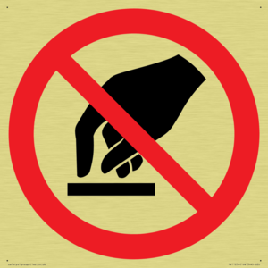 P010 Prohibition: Do not touch